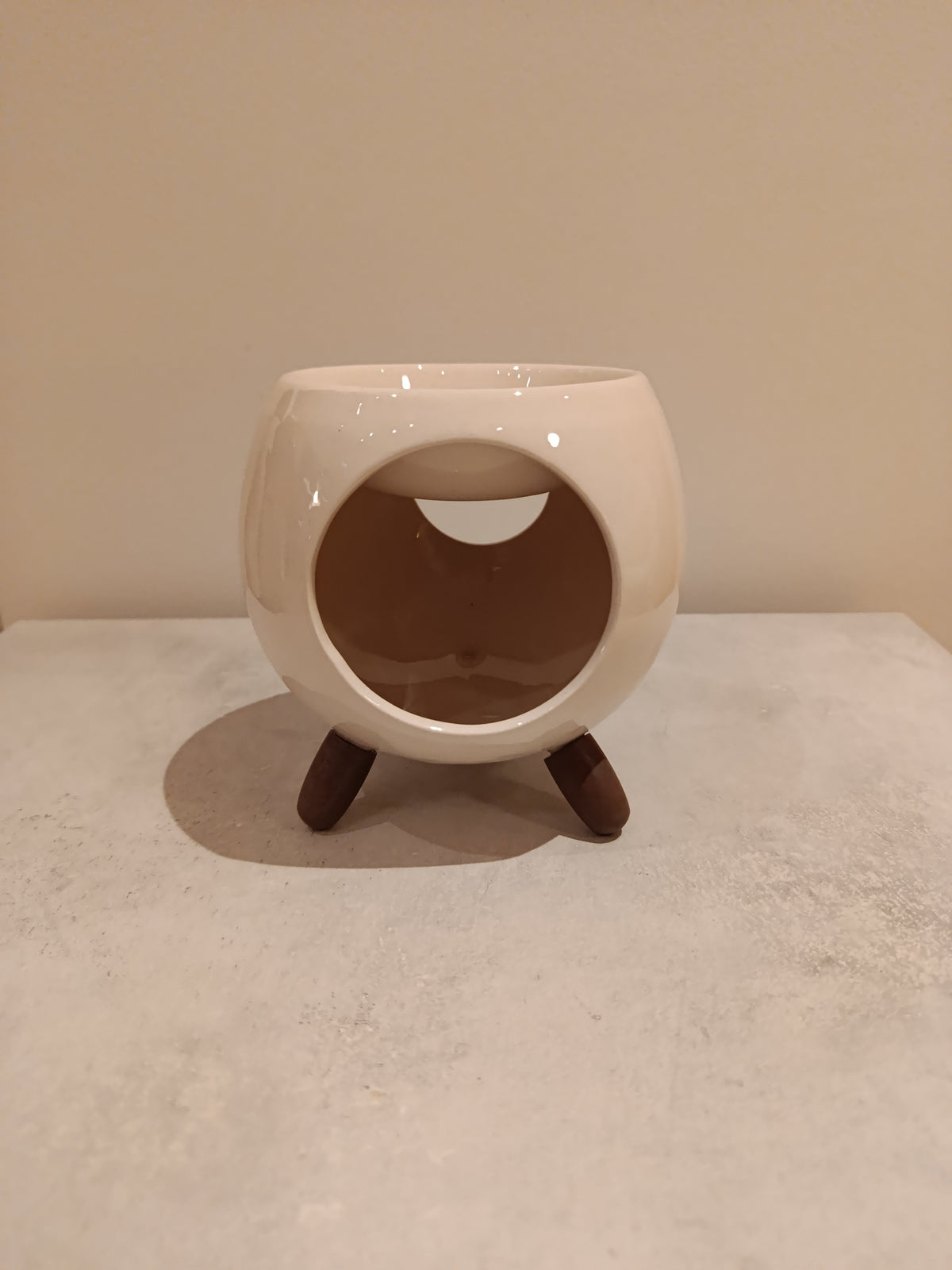 Κεραμικός Καυστήρας / Αρωματστής για wax melts σε καφέ χρώμα