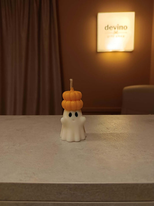 Pumpkin Stack • Κερί Φαντασματάκι με Κολοκύθες
